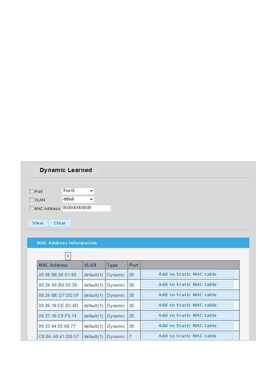 13 mac address table, 1 dynamic learned | PLANET WGSW-28040P User Manual | Page 203 / 324