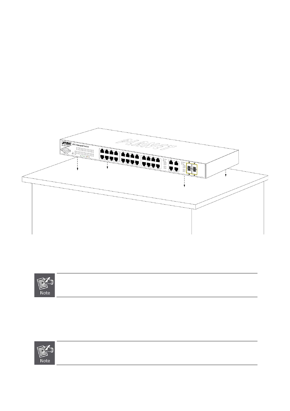 2 install the switch, 1 desktop installation | PLANET WGSW-28040P User Manual | Page 28 / 324