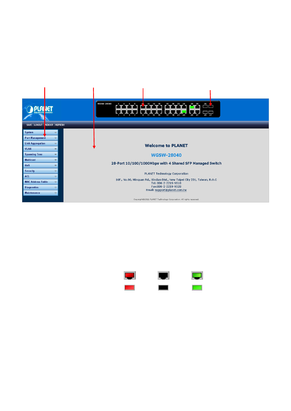 1 main web page | PLANET WGSW-28040P User Manual | Page 41 / 324