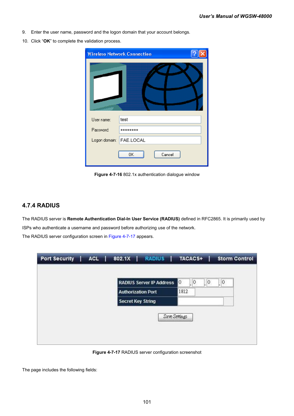 4 radius | PLANET WGSW-48000 User Manual | Page 101 / 293