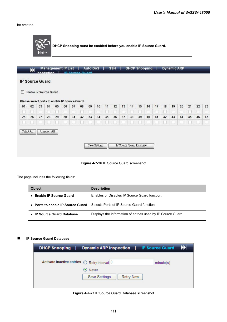 PLANET WGSW-48000 User Manual | Page 111 / 293