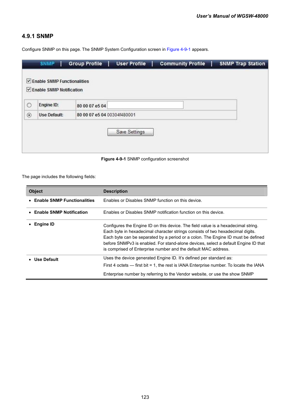 1 snmp | PLANET WGSW-48000 User Manual | Page 123 / 293