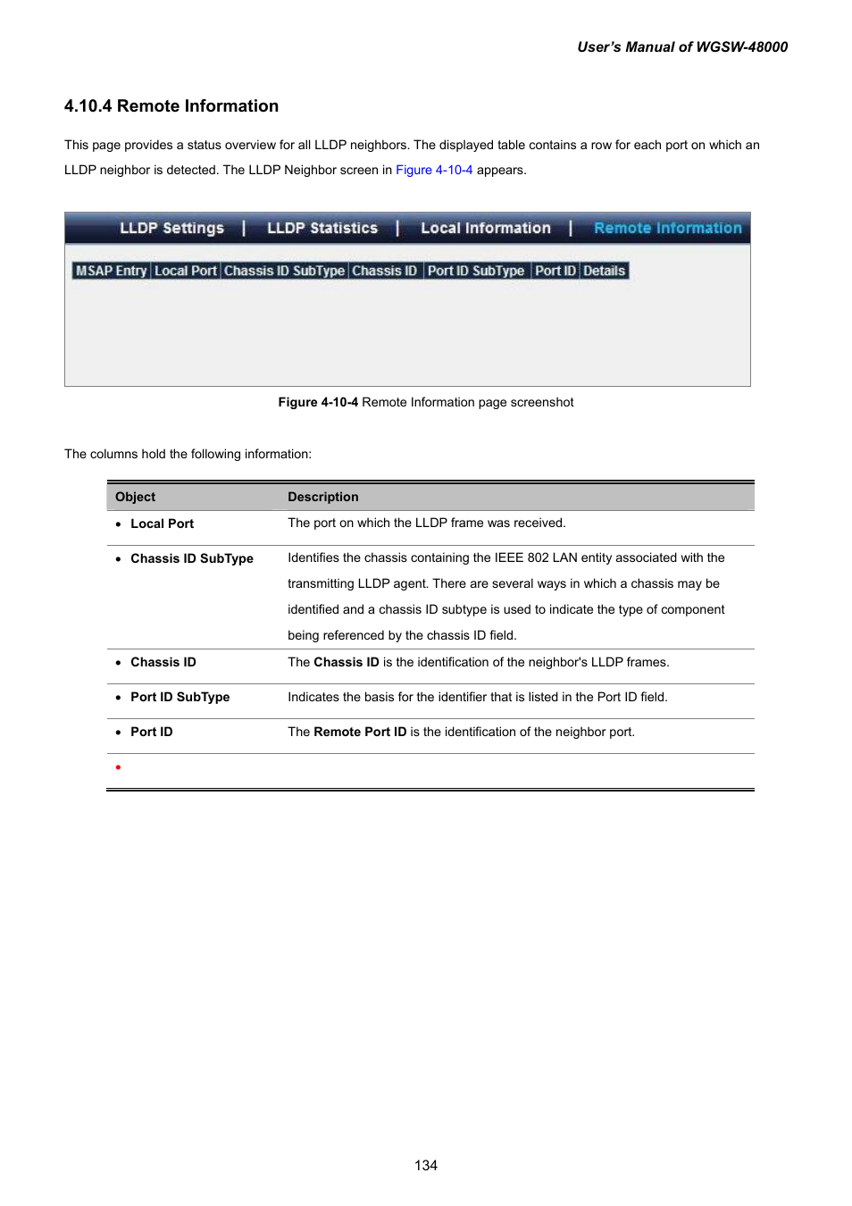 4 remote information | PLANET WGSW-48000 User Manual | Page 134 / 293