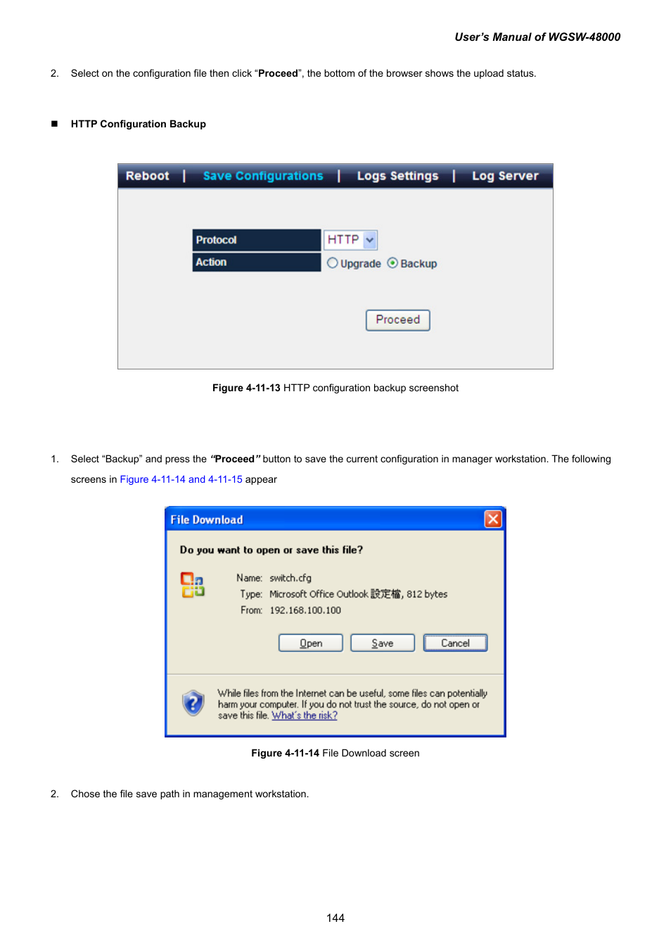 PLANET WGSW-48000 User Manual | Page 144 / 293
