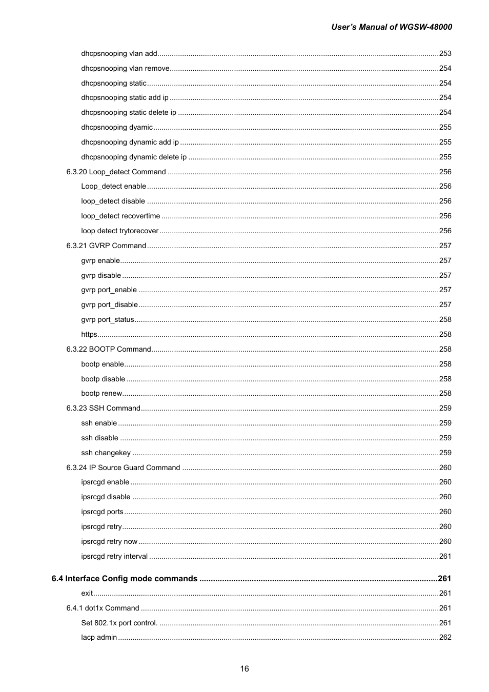 PLANET WGSW-48000 User Manual | Page 16 / 293