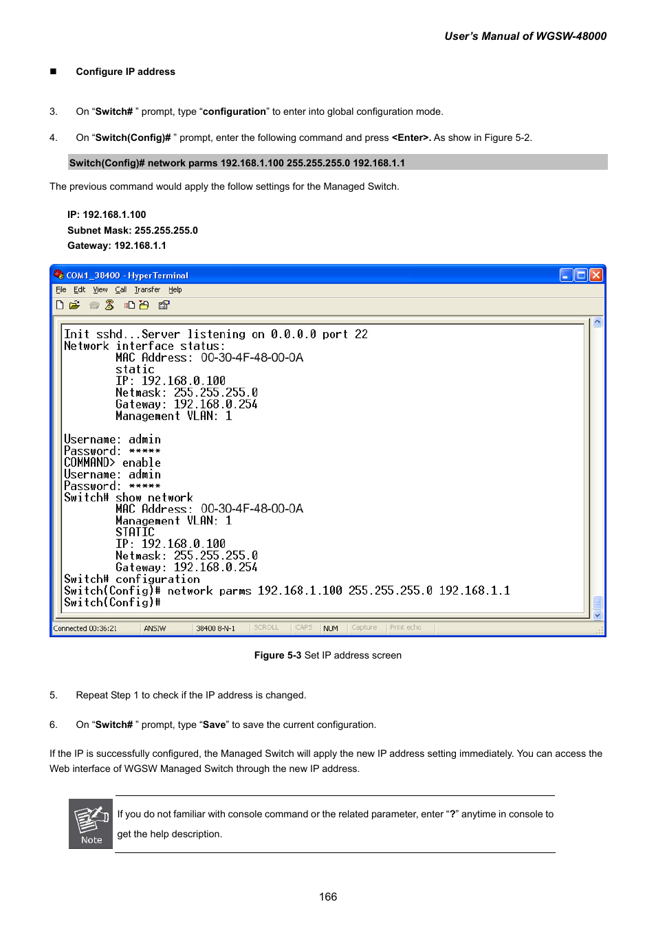 PLANET WGSW-48000 User Manual | Page 166 / 293