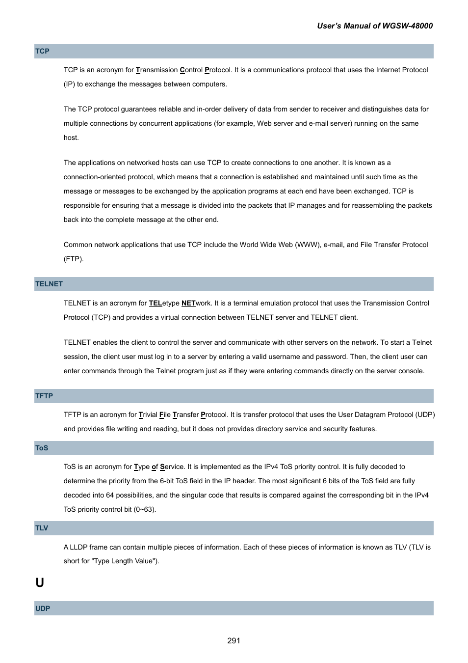 PLANET WGSW-48000 User Manual | Page 291 / 293