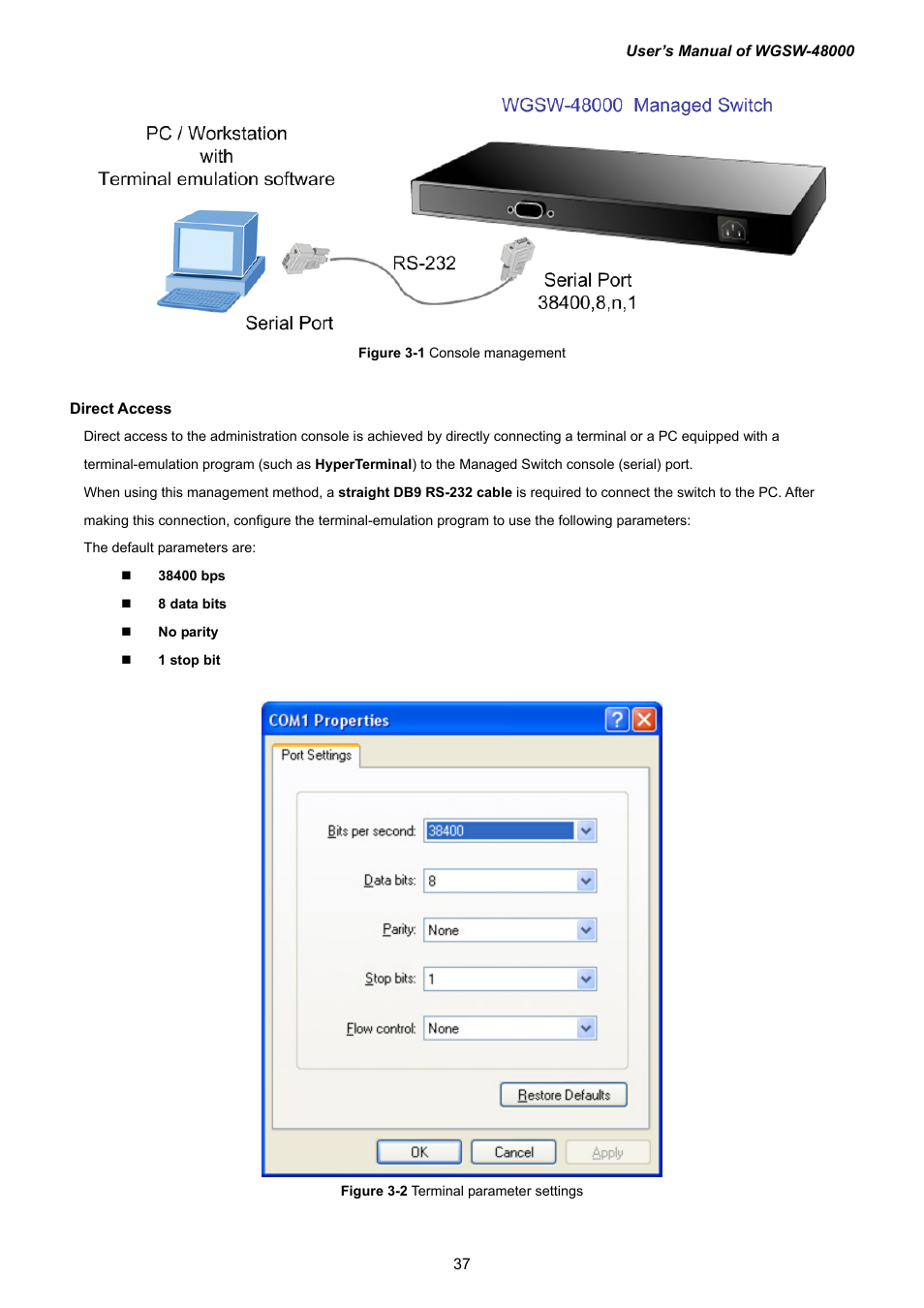 PLANET WGSW-48000 User Manual | Page 37 / 293