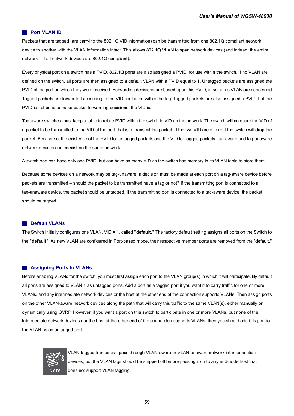 PLANET WGSW-48000 User Manual | Page 59 / 293