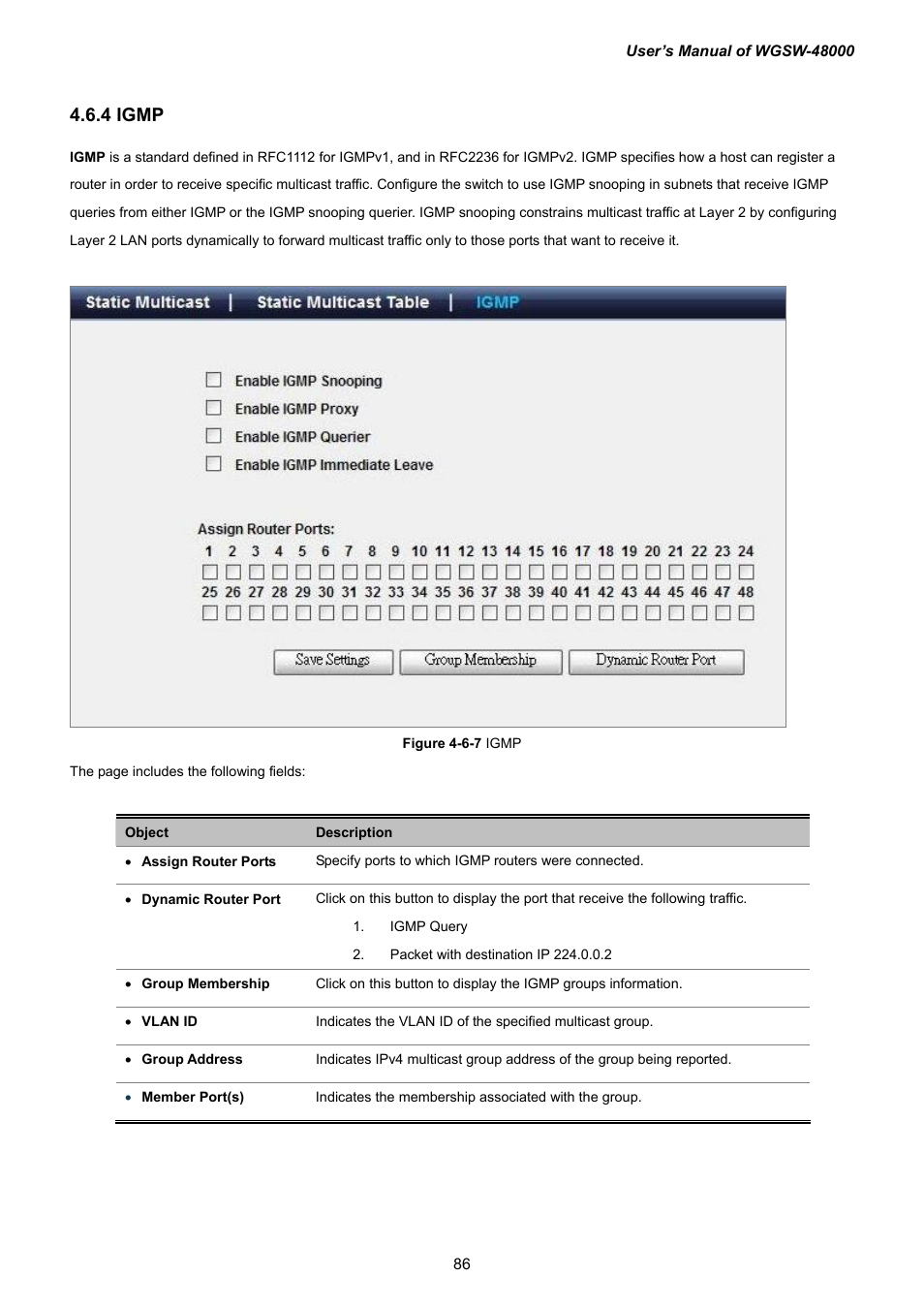 4 igmp | PLANET WGSW-48000 User Manual | Page 86 / 293