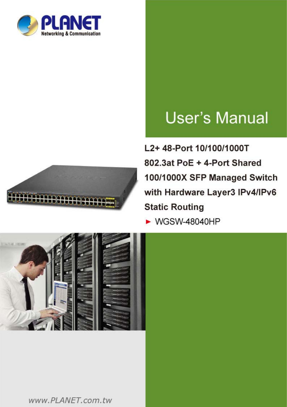 PLANET WGSW-48040HP User Manual | 375 pages