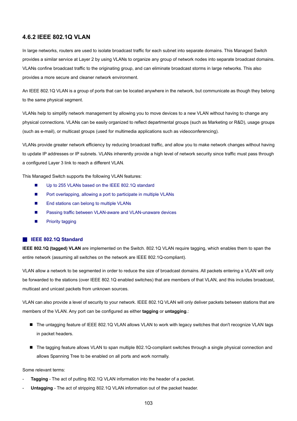 2 ieee 802.1q vlan | PLANET WGSW-48040HP User Manual | Page 103 / 375
