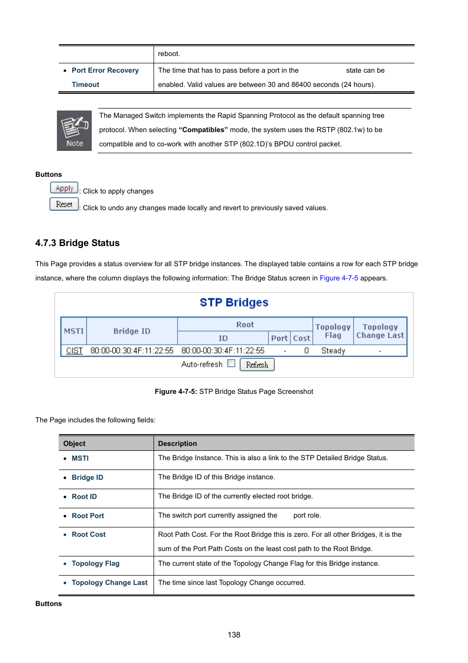 3 bridge status | PLANET WGSW-48040HP User Manual | Page 138 / 375