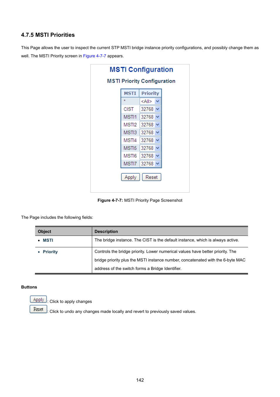 5 msti priorities | PLANET WGSW-48040HP User Manual | Page 142 / 375