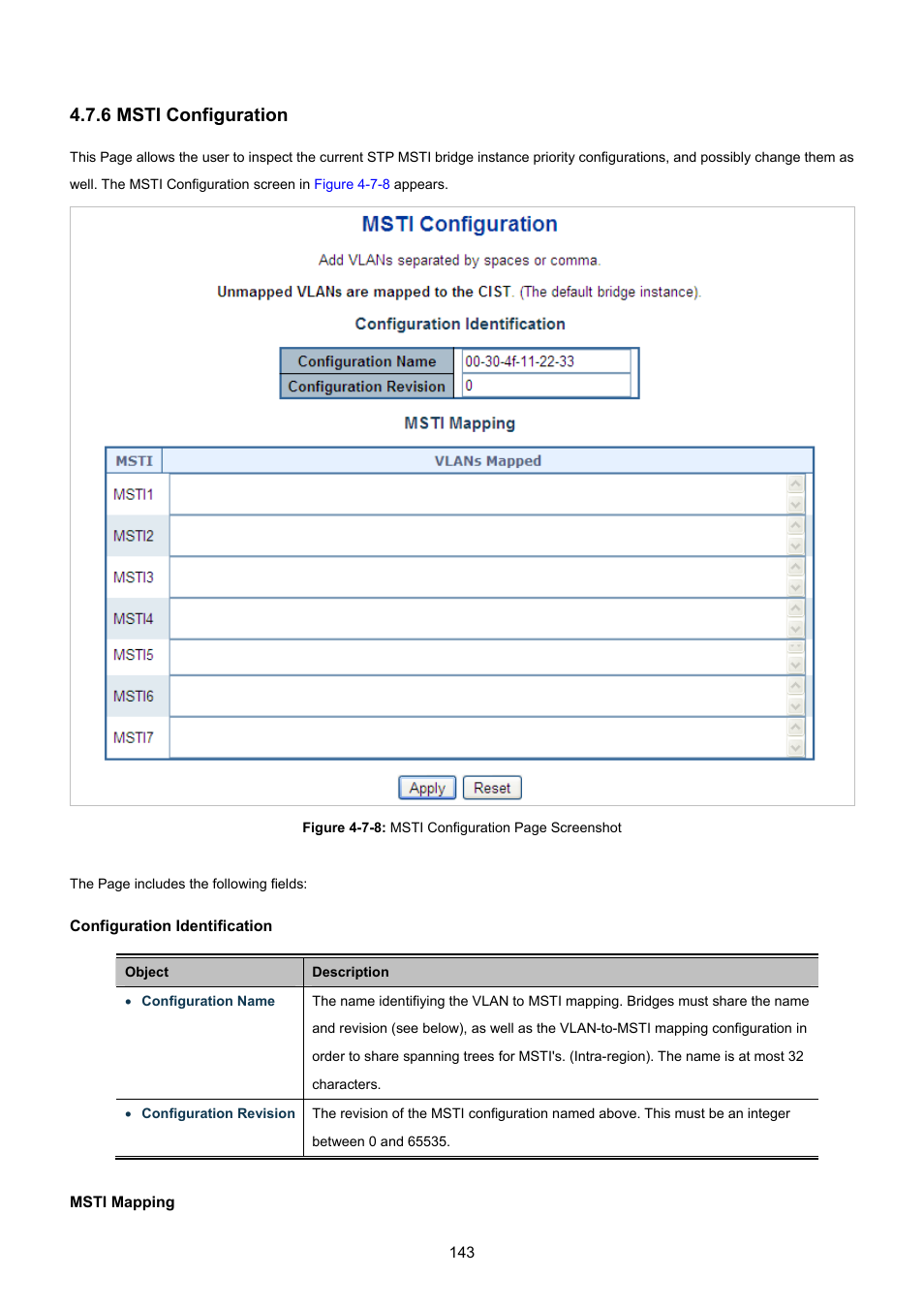 6 msti configuration | PLANET WGSW-48040HP User Manual | Page 143 / 375