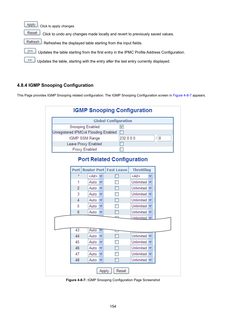 4 igmp snooping configuration | PLANET WGSW-48040HP User Manual | Page 154 / 375