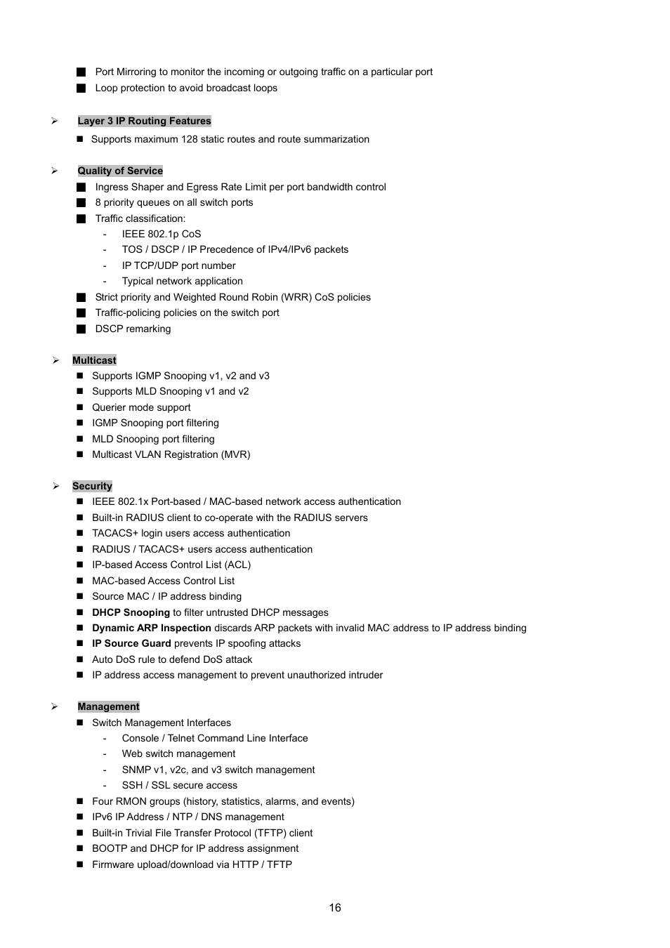PLANET WGSW-48040HP User Manual | Page 16 / 375