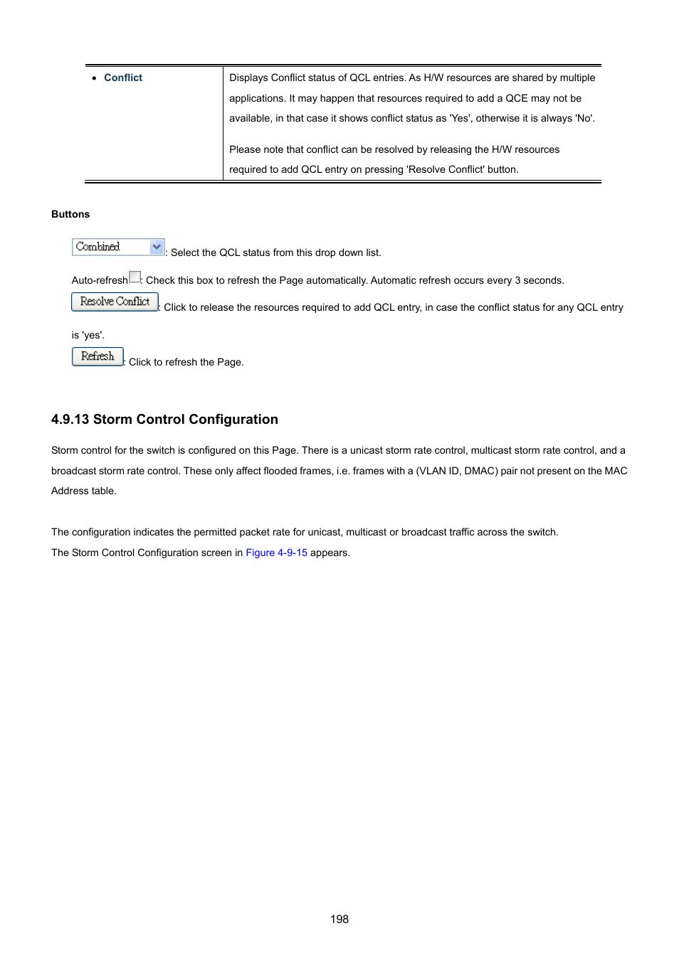 13 storm control configuration | PLANET WGSW-48040HP User Manual | Page 198 / 375