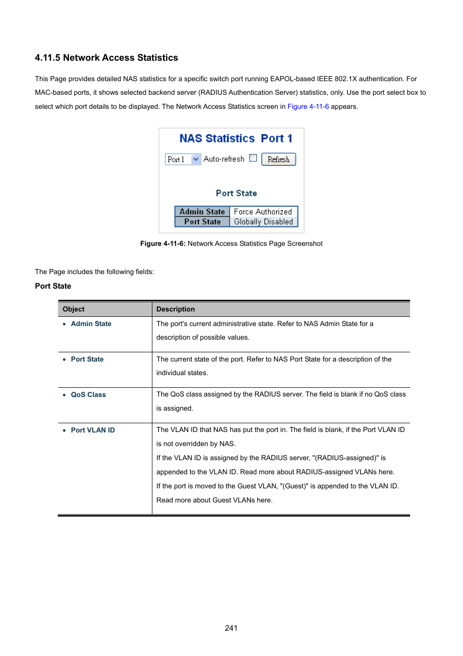 5 network access statistics | PLANET WGSW-48040HP User Manual | Page 241 / 375