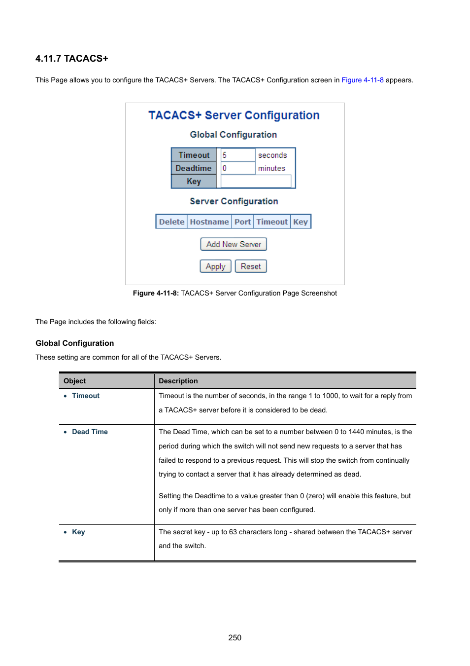 7 tacacs | PLANET WGSW-48040HP User Manual | Page 250 / 375
