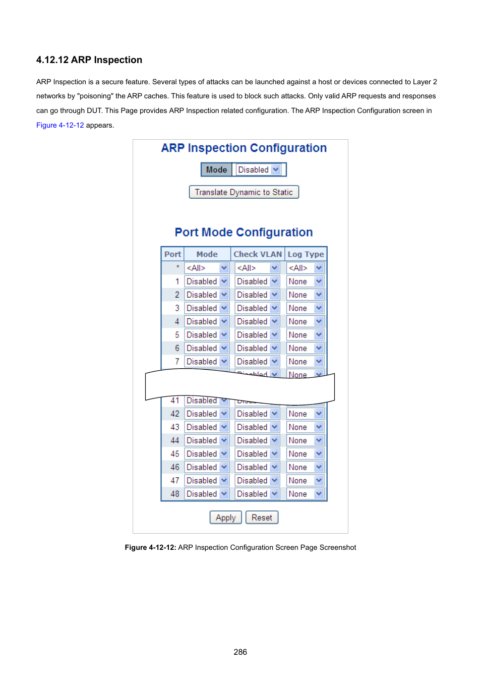 12 arp inspection | PLANET WGSW-48040HP User Manual | Page 286 / 375