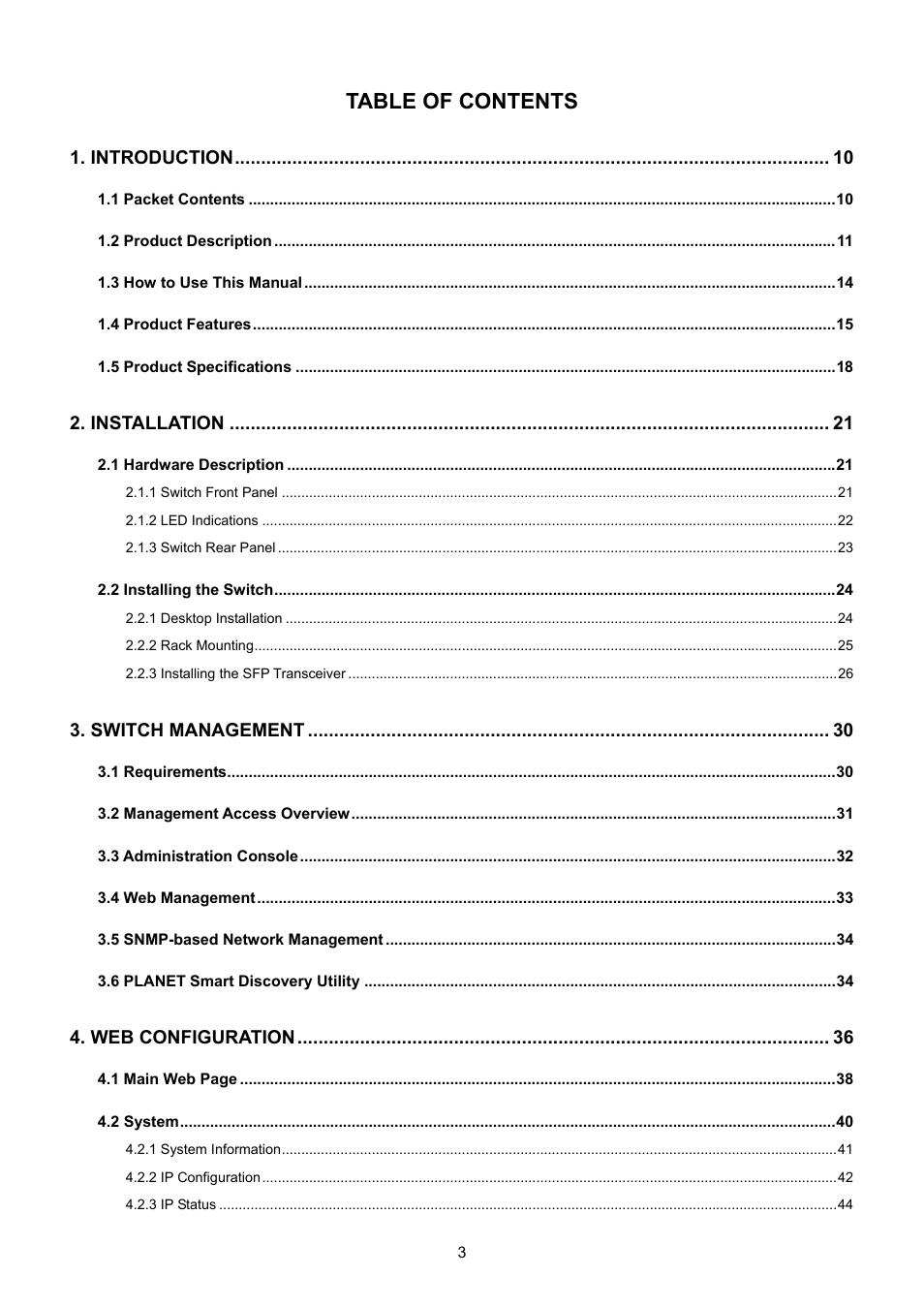 PLANET WGSW-48040HP User Manual | Page 3 / 375