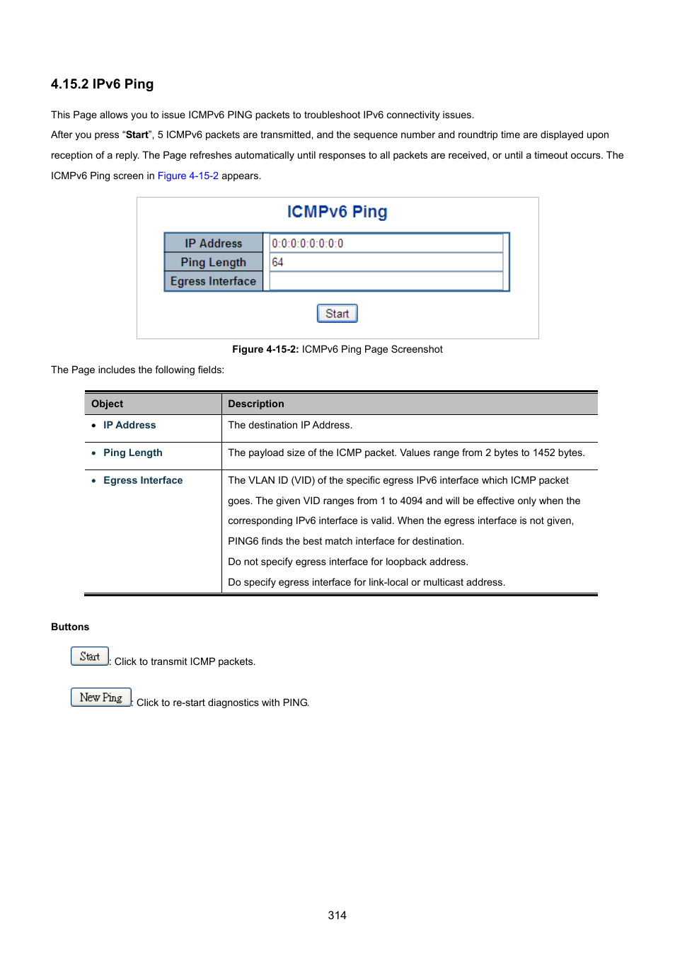 2 ipv6 ping | PLANET WGSW-48040HP User Manual | Page 314 / 375