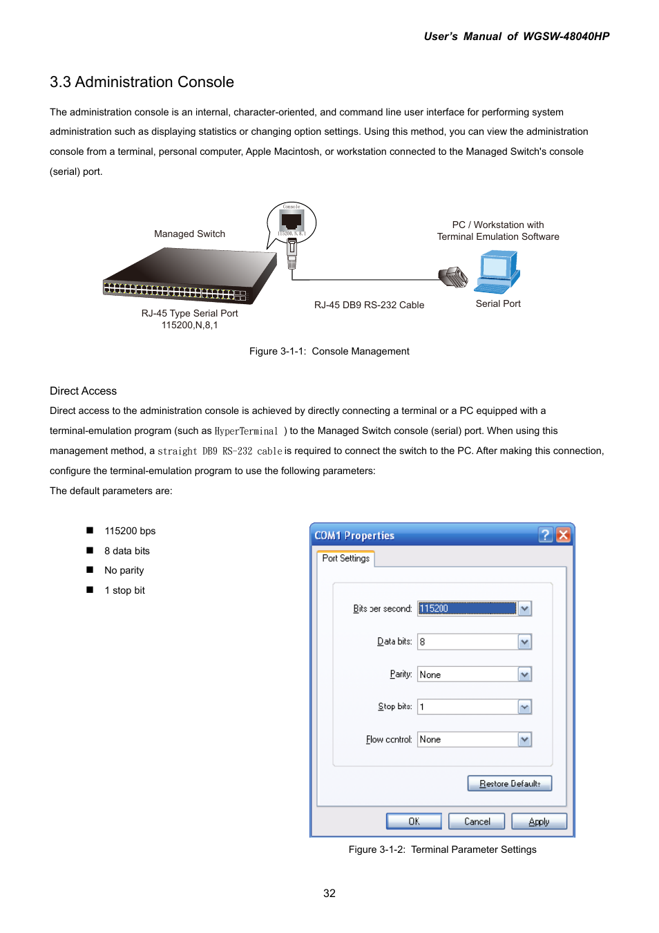 3 administration console | PLANET WGSW-48040HP User Manual | Page 32 / 375