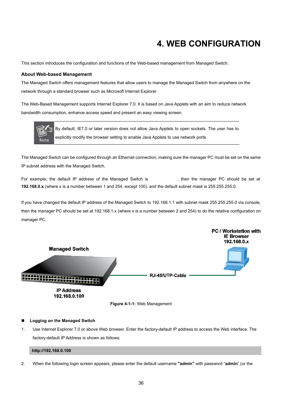 Web configuration | PLANET WGSW-48040HP User Manual | Page 36 / 375