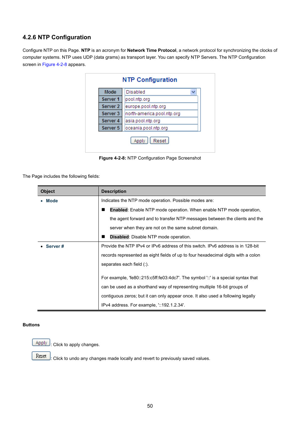 6 ntp configuration | PLANET WGSW-48040HP User Manual | Page 50 / 375