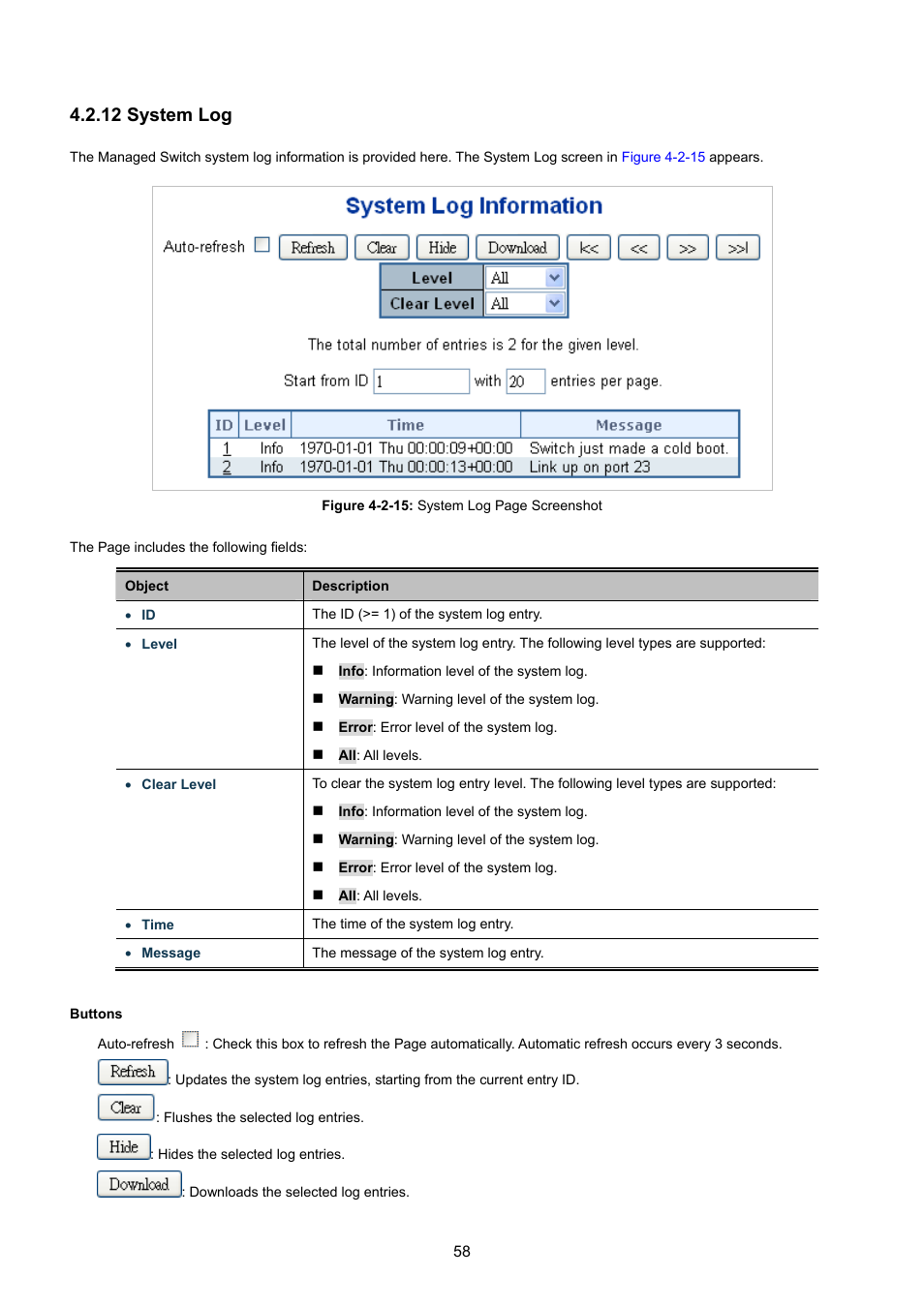 12 system log | PLANET WGSW-48040HP User Manual | Page 58 / 375