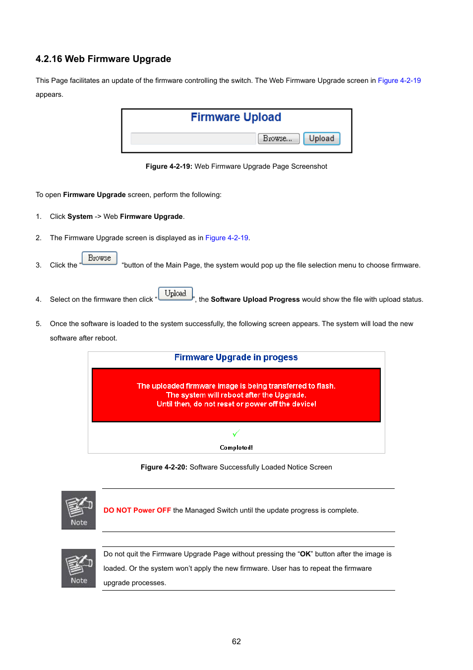 16 web firmware upgrade | PLANET WGSW-48040HP User Manual | Page 62 / 375