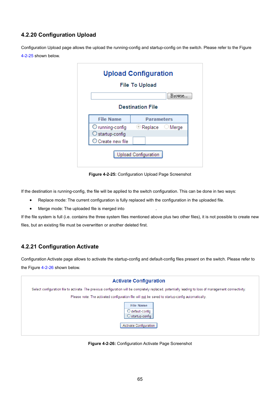 20 configuration upload, 21 configuration activate | PLANET WGSW-48040HP User Manual | Page 65 / 375