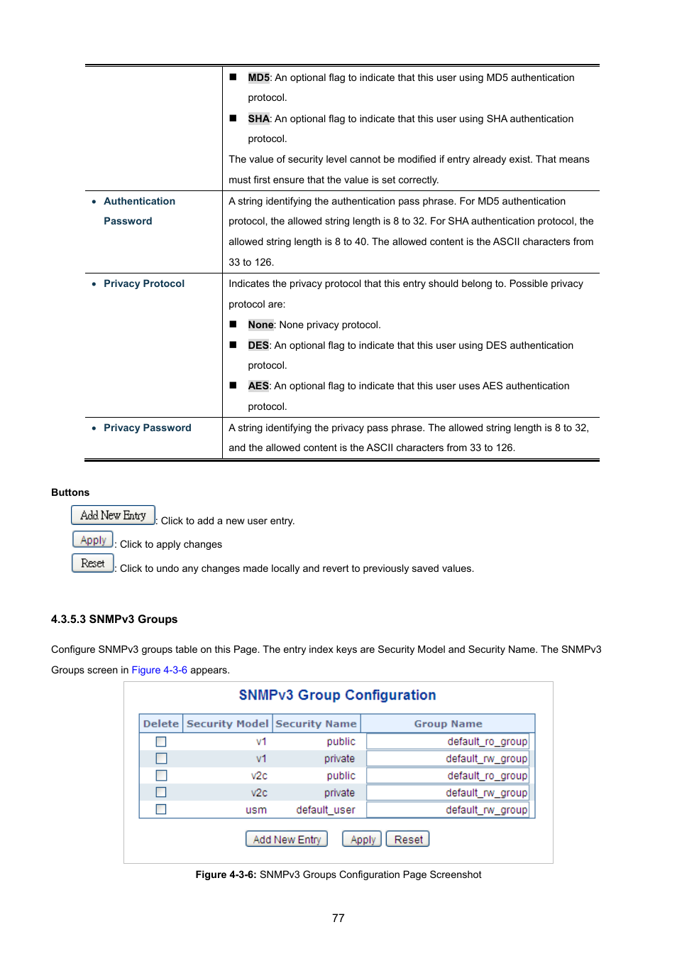 3 snmpv3 groups | PLANET WGSW-48040HP User Manual | Page 77 / 375