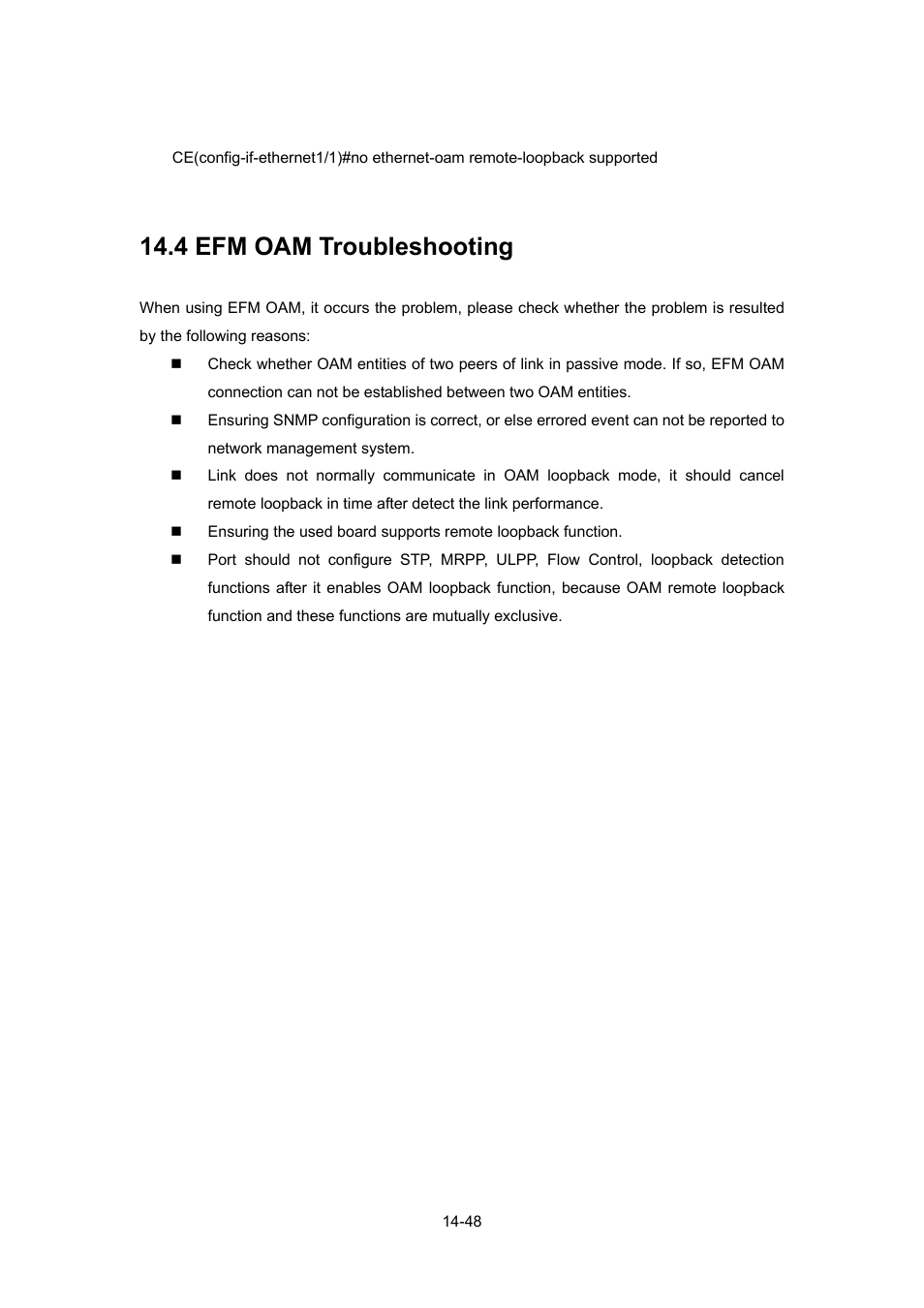 4 efm oam troubleshooting, Roubleshooting | PLANET WGSW-52040 User Manual | Page 126 / 505