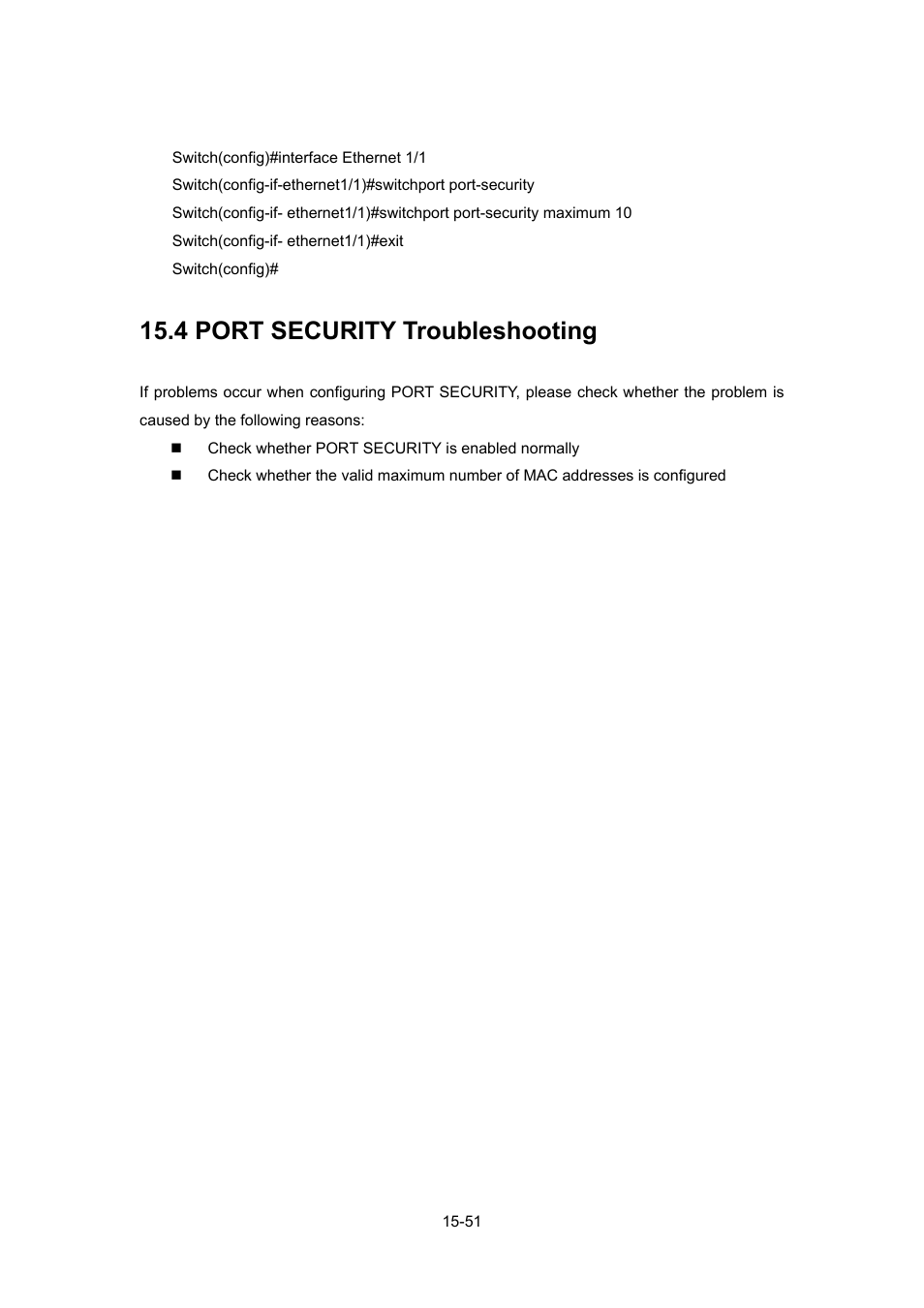 4 port security troubleshooting, Port, Security | Roubleshooting | PLANET WGSW-52040 User Manual | Page 129 / 505