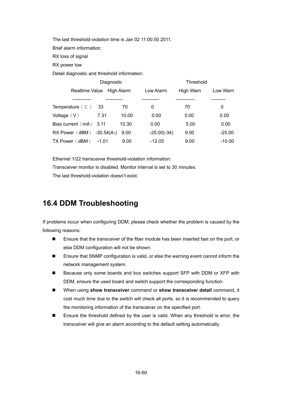 4 ddm troubleshooting, Roubleshooting | PLANET WGSW-52040 User Manual | Page 138 / 505