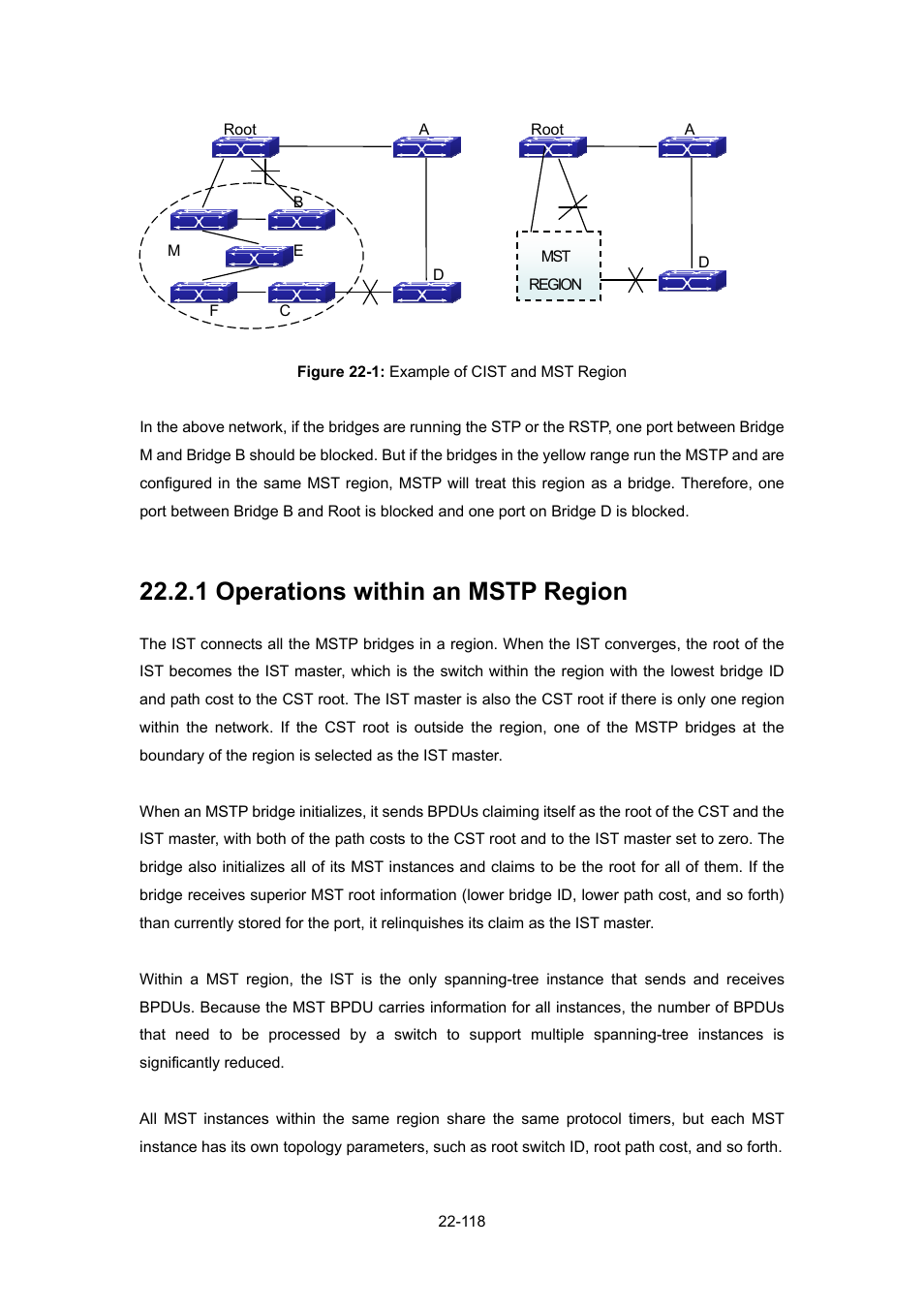 1 operations within an mstp region, 1 operations within an mstp region -118 | PLANET WGSW-52040 User Manual | Page 196 / 505