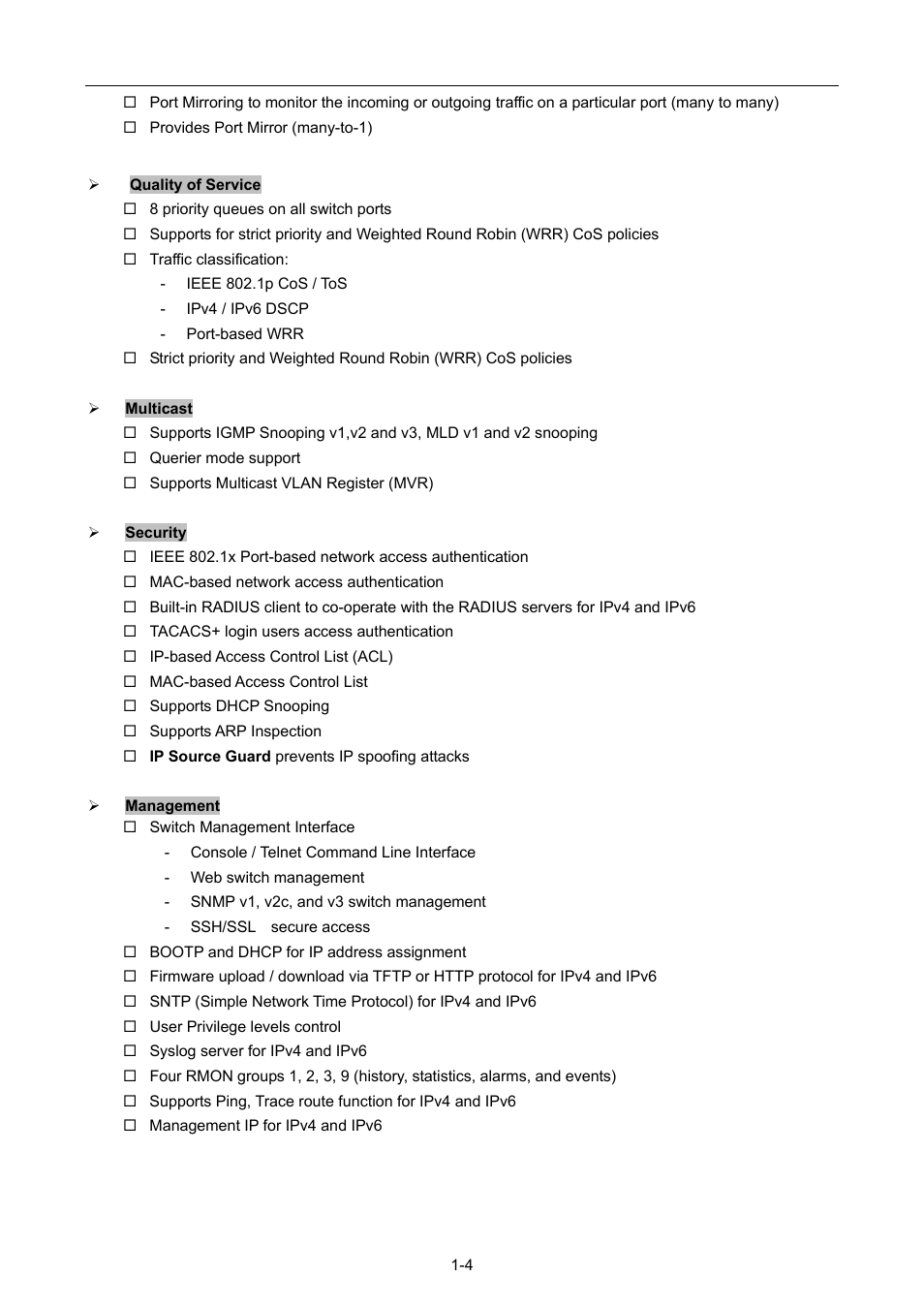 PLANET WGSW-52040 User Manual | Page 20 / 505