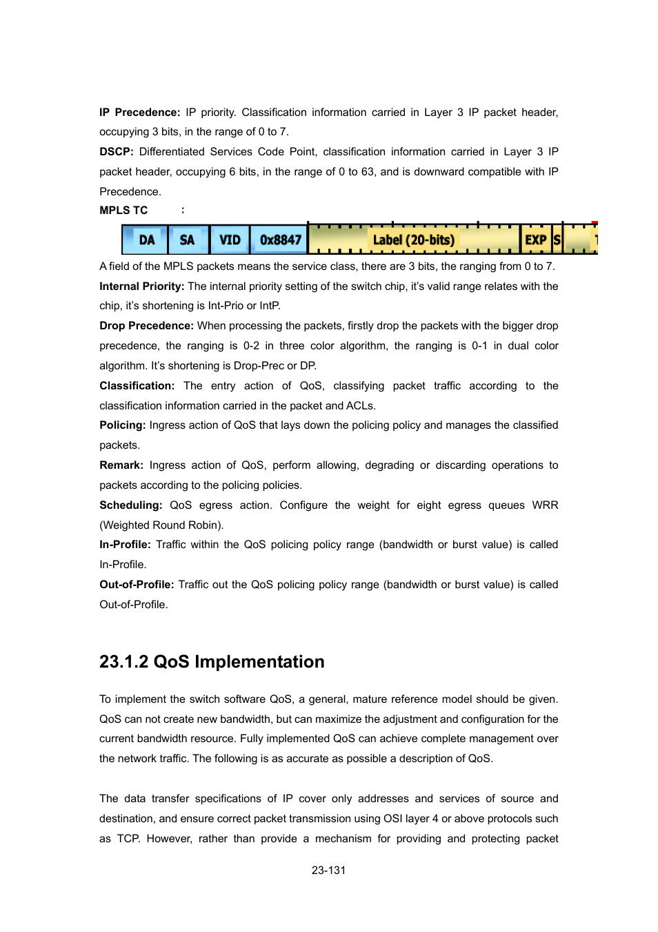 2 qos implementation, 2 qos implementation -131 | PLANET WGSW-52040 User Manual | Page 209 / 505