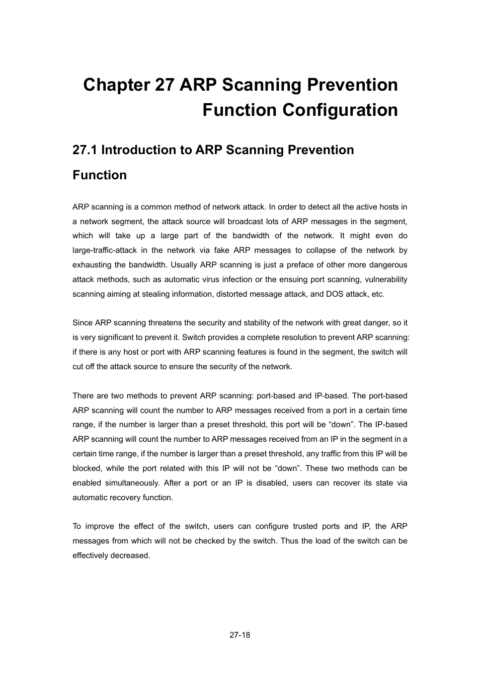 1 introduction to arp scanning prevention function, Ntroduction to, Canning | Revention, Unction | PLANET WGSW-52040 User Manual | Page 239 / 505