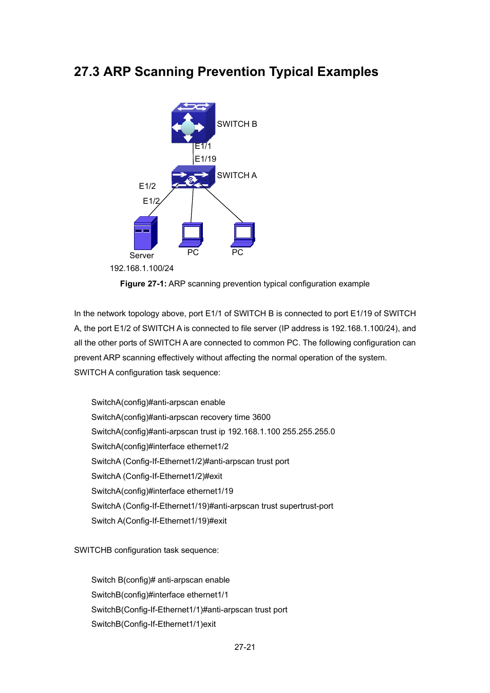 3 arp scanning prevention typical examples, Canning, Revention | Ypical, Xamples | PLANET WGSW-52040 User Manual | Page 242 / 505