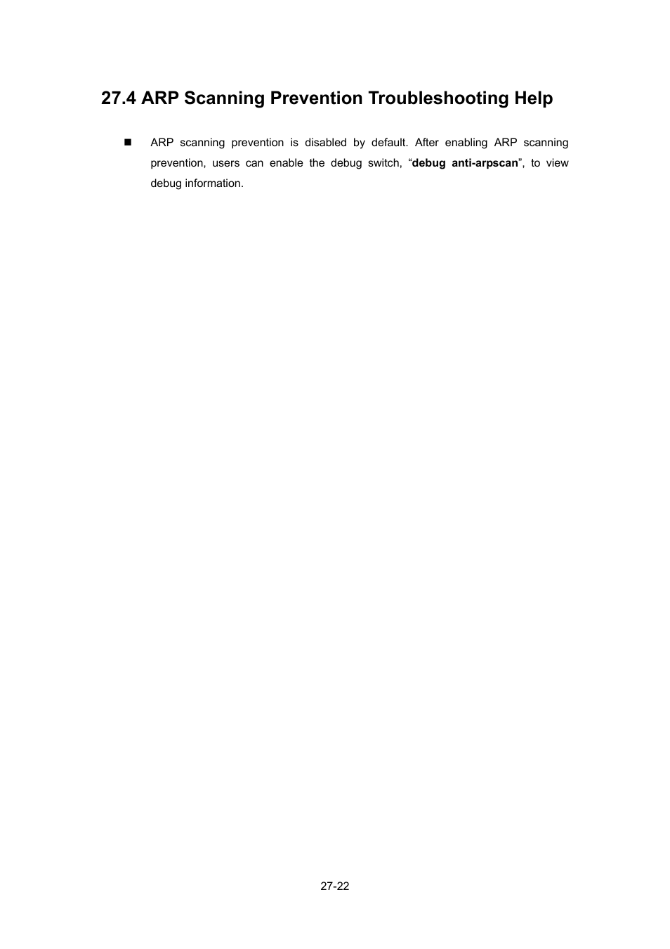4 arp scanning prevention troubleshooting help, Canning, Revention | Roubleshooting | PLANET WGSW-52040 User Manual | Page 243 / 505