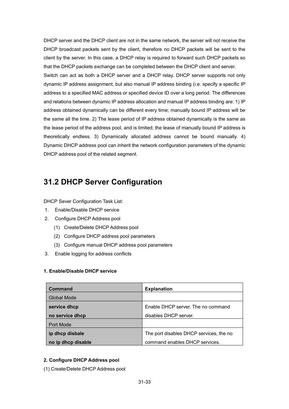 2 dhcp server configuration, Dhcp, Erver | Onfiguration | PLANET WGSW-52040 User Manual | Page 254 / 505