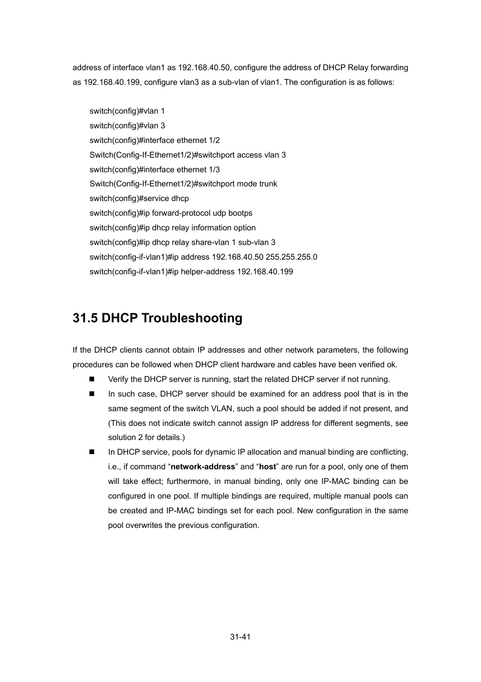 5 dhcp troubleshooting, Dhcp, Roubleshooting | PLANET WGSW-52040 User Manual | Page 262 / 505