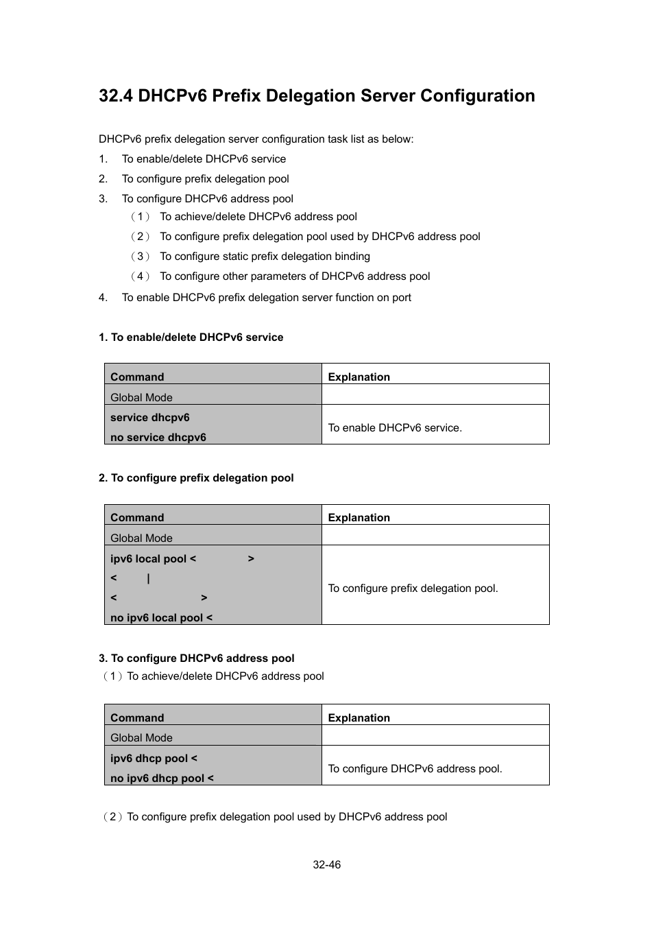 4 dhcpv6 prefix delegation server configuration, Dhcp, Refix | Elegation, Erver, Onfiguration | PLANET WGSW-52040 User Manual | Page 267 / 505