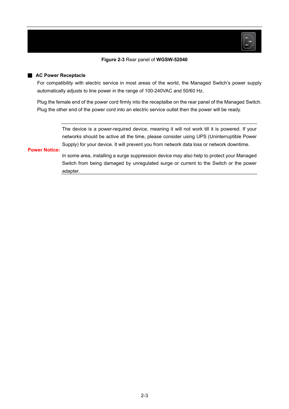 PLANET WGSW-52040 User Manual | Page 27 / 505