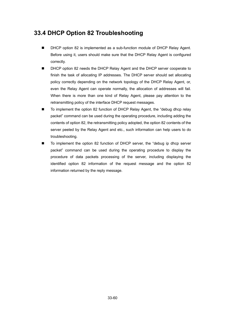 4 dhcp option 82 troubleshooting, Dhcp, Ption | Roubleshooting | PLANET WGSW-52040 User Manual | Page 281 / 505