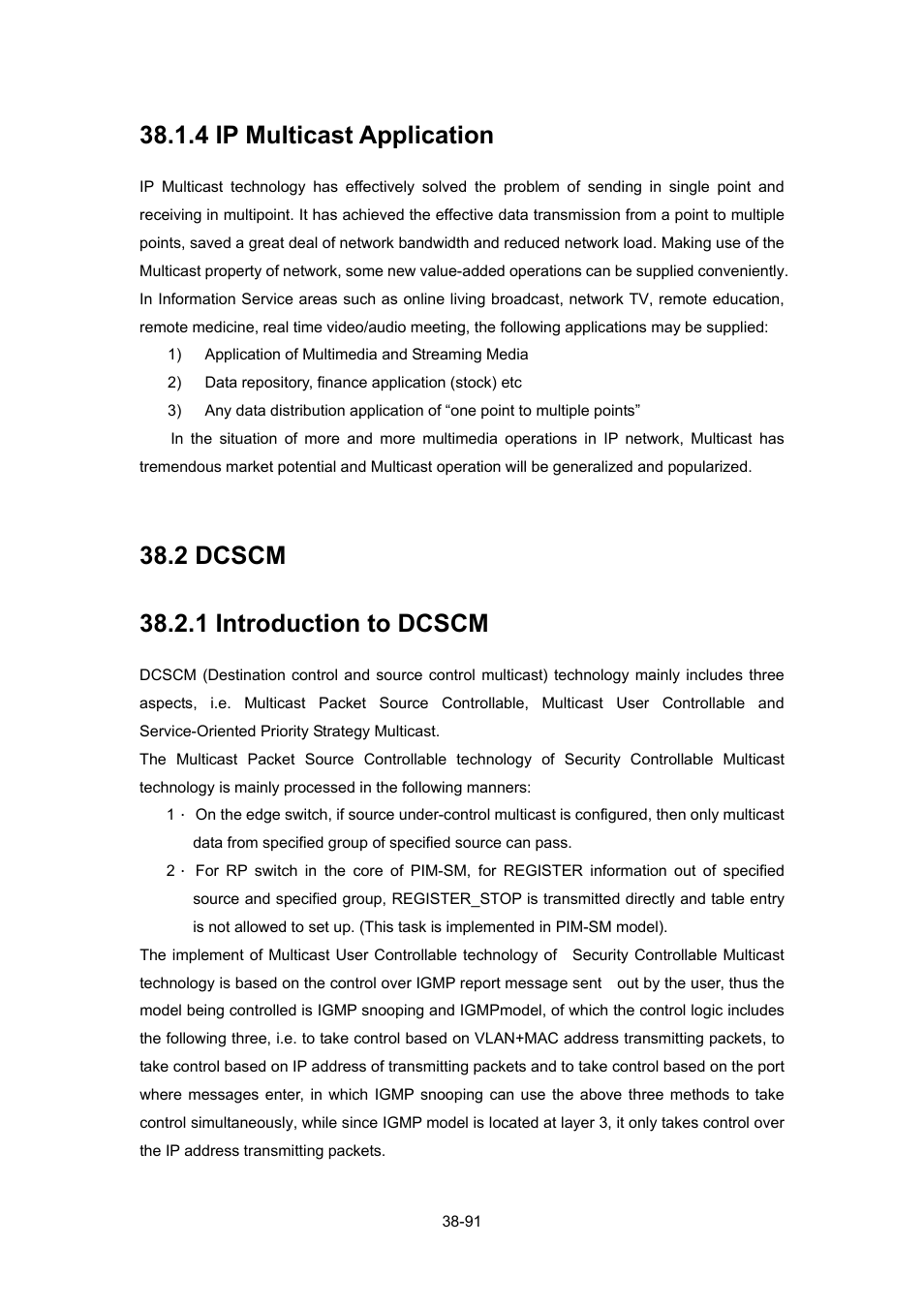 4 ip multicast application, 2 dcscm, 1 introduction to dcscm | 4 ip multicast application -91, Dcscm -91, 1 introduction to dcscm -91 | PLANET WGSW-52040 User Manual | Page 312 / 505