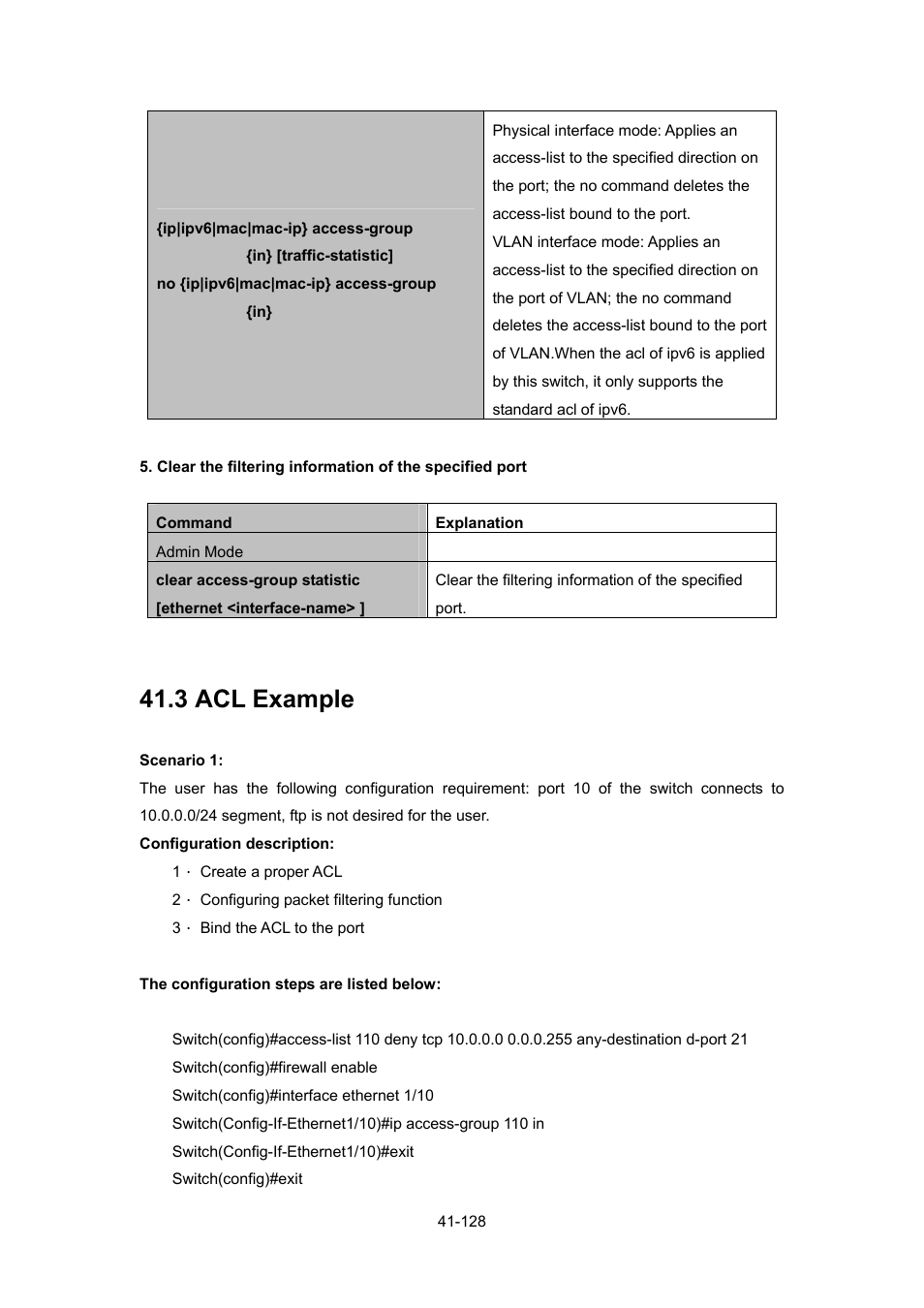 3 acl example, Xample | PLANET WGSW-52040 User Manual | Page 349 / 505